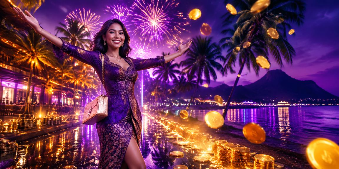 Suasana neon malam hari mencerminkan semangat taruhan olahraga dan casino online Indonesia